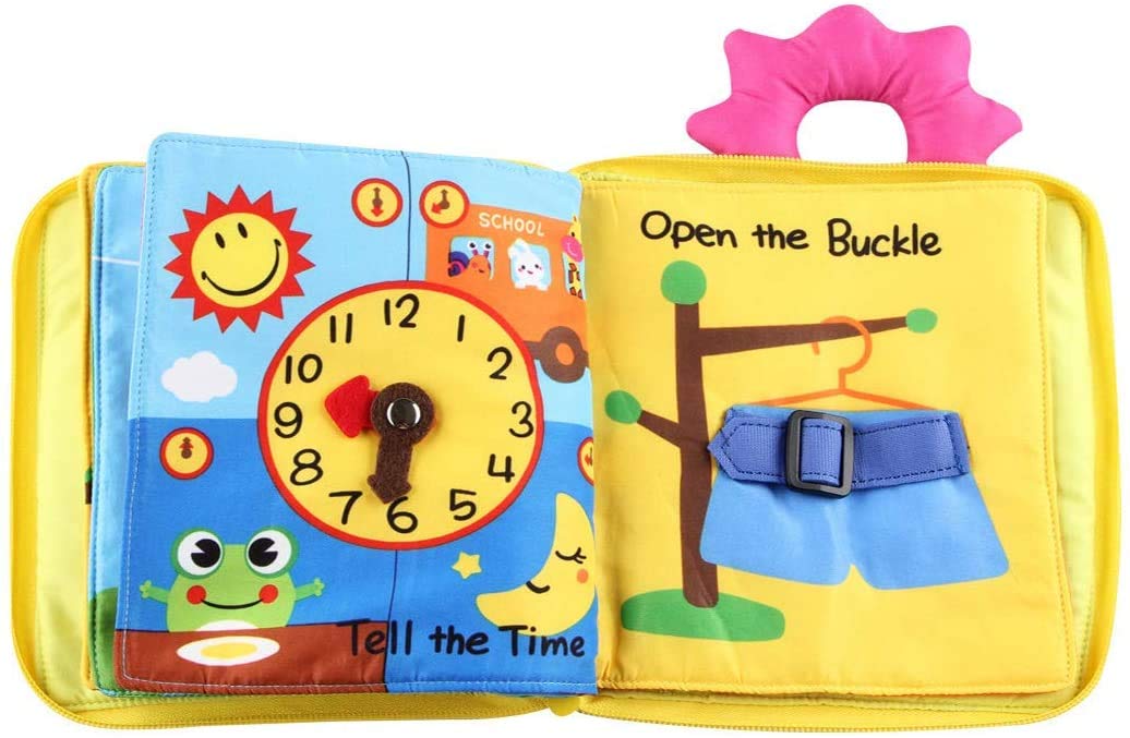 PATPAT Cloth Book For Babies Infant Kids Early Development Cloth Book Learning Educational Baby Toys Soft Toys Gifts For Newborn, Yellow PATPAT Cloth Book For Babies Infant Kids Early Development Cloth Book Learning Educational Baby Toys Soft Toys Gifts For Newborn, Yellow
